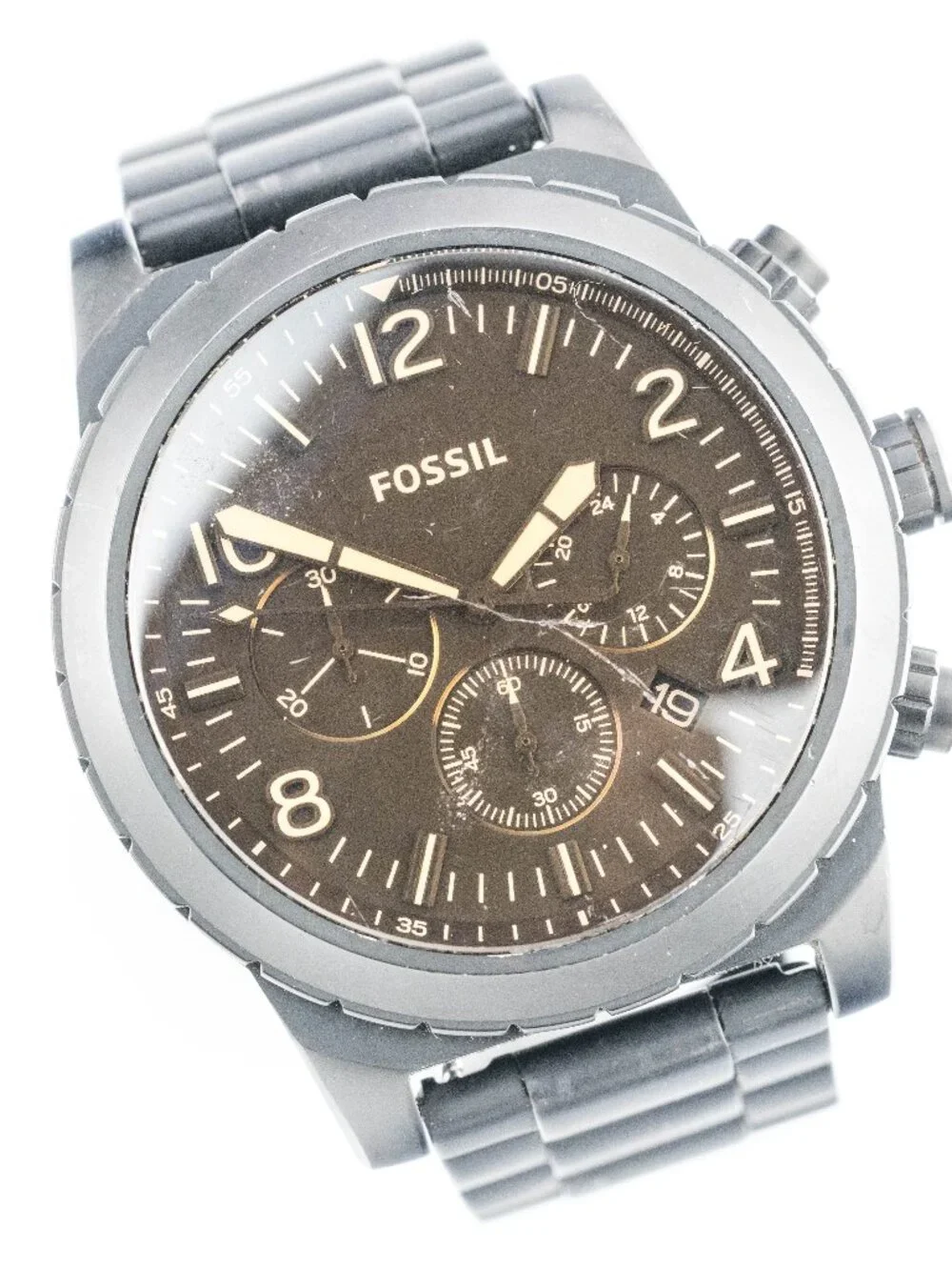 Fossil Oakman CH3070 Chronograph Quartz Analog Men's Watch New Battery